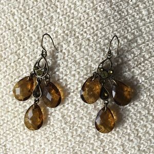 Deep chartreuse earrings